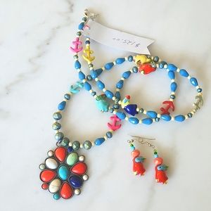 Handmade Nautical Necklace with Earrings